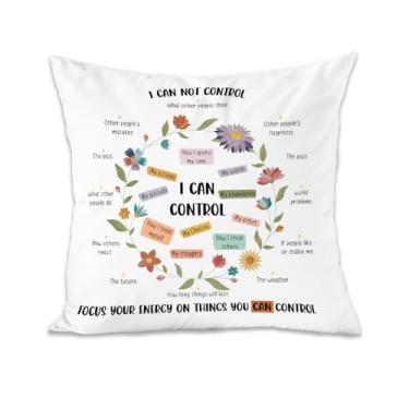 Imagem de LiTiu Capas de almofada para decoração de saúde mental, almofada decorativa de canto calmante, capa de almofada decorativa para conselheiro escolar, terapia de escritório, consultor, escritório, 45 x
