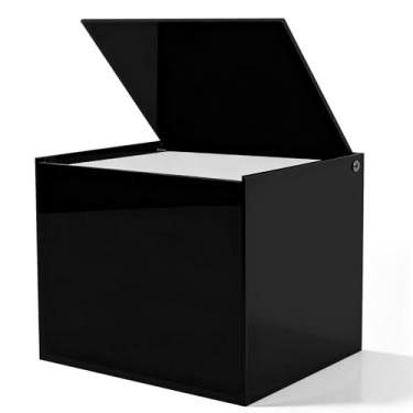 Imagem de ClarityCraze Caixa de armazenamento de toalha de rosto de acrílico preta compatível com toalha facial Clean Skin Club XL, recipiente descartável de acrílico, organizador de cosméticos para