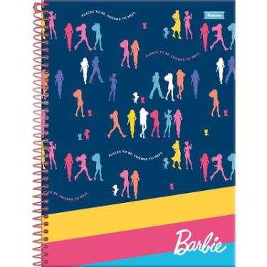 Imagem de Caderno Universitário Barbie 160 Folhas Foroni Capa Dura