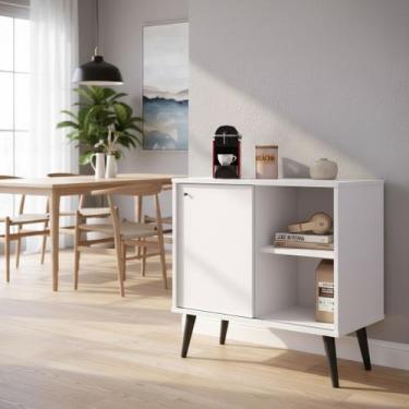 Imagem de Aparador Buffet Compacto Com Porta De Correr E 3 Prateleiras - CJCAVIC