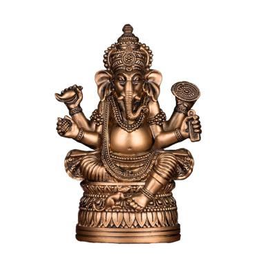 Imagem de Estátua de escultura Ganesha Elephant God Resin 9x6x13cm 290g