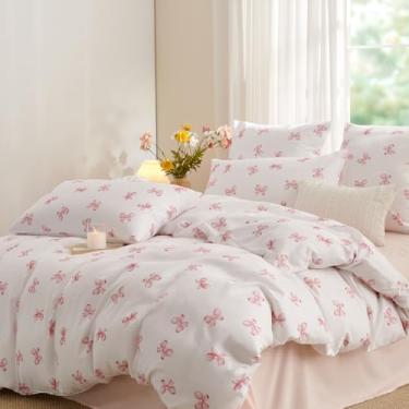 Imagem de Bildenly Conjunto de edredom solteiro branco - conjunto de cama de 2 peças, edredom macio e leve (168 x 200 cm) para meninas em todas as estações e 1 fronha (76 x 50 cm)