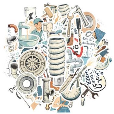 Imagem de 70 peças de ferramentas de encanamento manutenção papelaria adesivos brinquedos ferramentas práticas decalques para telefone faça você mesmo, laptop, scrapbook, bicicleta, laptop, motocicleta, bagagem