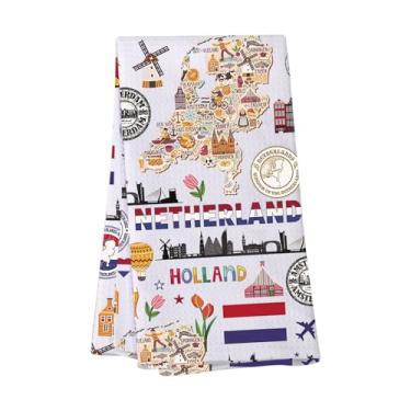 Imagem de VAMSII Holanda Lembrança Holanda Viagem Cozinha Chef Toalha Presente de Lua de Mel Holandês Presente de Lembrança Amsterdã (USNetherlandTowel)