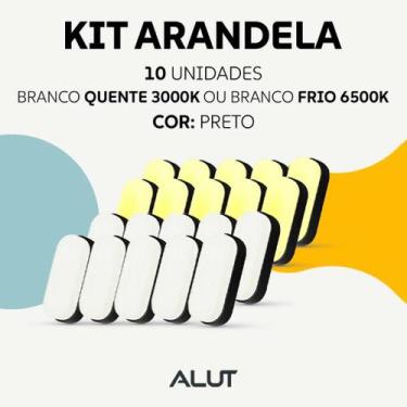 Imagem de Kit 10 Arandela Led Tartaruga 20w 3000k ou 6500k Bivolt Ip65 a prova d