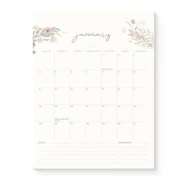 Imagem de Karto Calendário magnético para geladeira 2026 – Vertical 21,6 x 28 cm de janeiro de 2026 a junho de 2027 – Planejamento versátil e fácil com ímã de calendário de geladeira estética – Bege verde