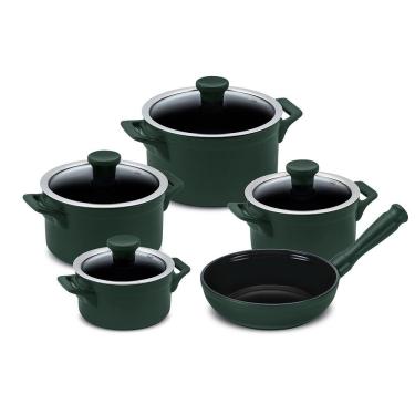 Imagem de Jogo De Panelas De Cerâmica Clear 5 Peças Matte Ceraflame