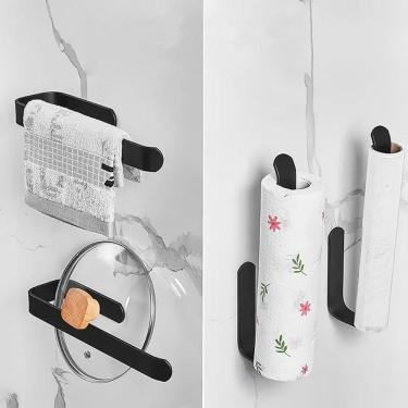 Imagem de 2X Porta Papel Toalha Multiuso Sem Furos Suporte Parede 2 Co