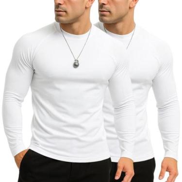 Imagem de Camiseta de Compressão Masculina Manga Longa Térmica UV Academia Rash 