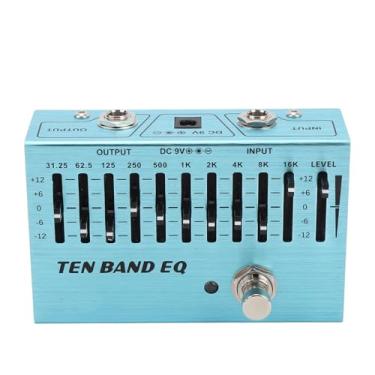 Imagem de Depisuta 10 EQ de banda, DC9V 31.25Hz-16kHz Pedal de efeito de equalizador de baixo de guitarra de bloco único, Incluindo 4 corda, 5 corda baixo, 6 corda, 7 corda guitarra