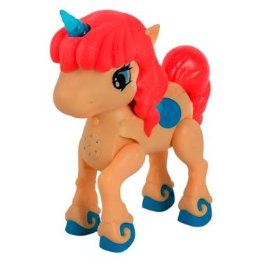 Imagem de Unicórnio Interativo Infantil, Brinquedo Luminoso com Som, 17cm de Altura, Patas Móveis, Chifre com Luz, para Crianças a Partir de 3 Anos, Alimentado por Pilhas AAA