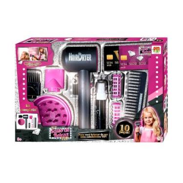 Imagem de Brinquedo Infantil Kit Salão de Beleza Vip, interativo com 10 Peças, Divertido, DM Toys