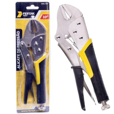 Imagem de Alicate De Pressão Cabo Emborrachado Reto 10pol 25cm Aço Carbono Profissional