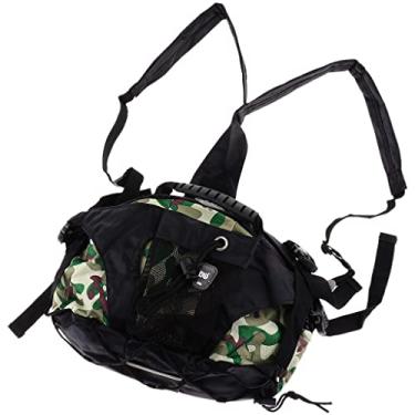 Imagem de Luzhengyang Mochila esportiva para patins - alças ajustáveis, vários bolsos, camuflagem - para homens, mulheres, patins de gelo e patins - camuflagem leve