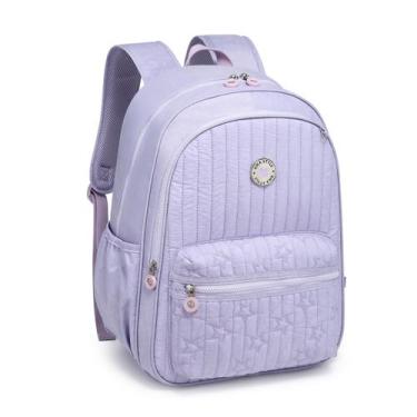 Imagem de Mochila Kika Feminina Bordado Coração Ou Estrela C/ Chaveiro - D Prese