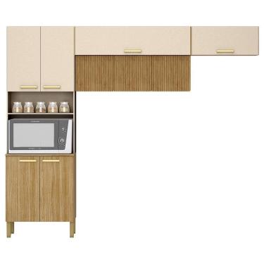 Imagem de Cozinha 3 Pecas Urbane 260 Cm Freijo Vanilla Cp Ripado Freijo Ktp