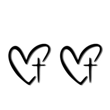 Imagem de 2 peças de decalque de espelho de carro com cruz cristã, adesivo de espelhos retrovisores de fé, acessórios de carro religiosos, adesivos e decalques de vinil fofos presentes para mulheres, homens