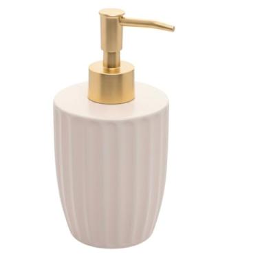 Imagem de Dispenser Porta Sabonete Líquido Cerâmica 330ml Banheiro