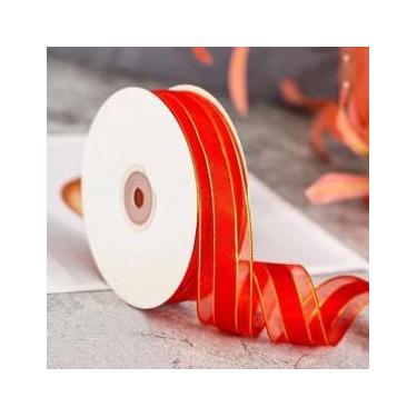 Imagem de Fita decorativa com acabamento dourado