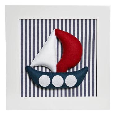 Imagem de Quadro Decorativo Barco Quarto Bebê Infantil Menino - Potinho de mel