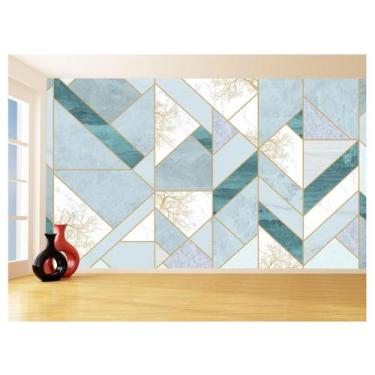 Imagem de Papel De Parede 3D Estilo Marmore Cores Formas 3,5M Mbr11 - Você Decor