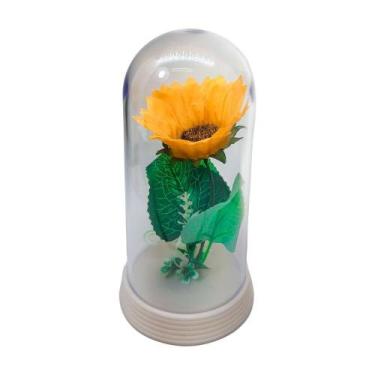 Imagem de Linda Cúpula Bela E A Fera Encantada Com Girassol 19 Cm - Amor Lindo