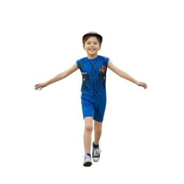 Imagem de Kit Infantil de com Capacete, Tamanho M, 100% Poliéster, 6 a 8 Anos, Inclui Fantasia e Capacete