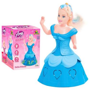 Imagem de Boneca Amy Princesa Dançarina Gira 360 Toca Música Emite Luzes E Dança