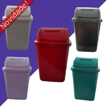 Imagem de Lixeira Básica Basculante Para Pia 5,5 Litros - HM Utilidades , PRETO