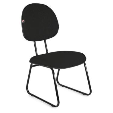 Imagem de Cadeira Ágata Executiva Pé Sky L Duplo Tecido Preto - Ideaflex