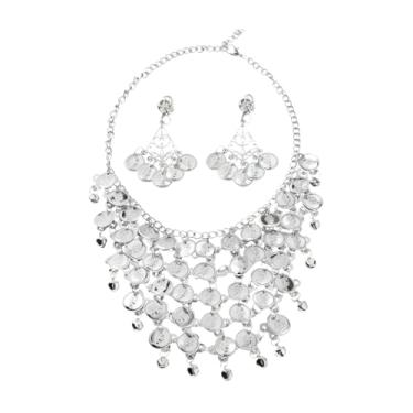 Imagem de simhoa Conjunto de joias de casamento com 2 peças, conjunto de joias tradicionais indianas para aniversários, Brincos de Pressão