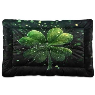 Imagem de Blueangle Cama de trevo verde para cães e gatos, cama retangular confortável para animais de estimação, cama ultra macia e calmante para cães pequenos e médios, 45,7 cm x 61 cm (44)