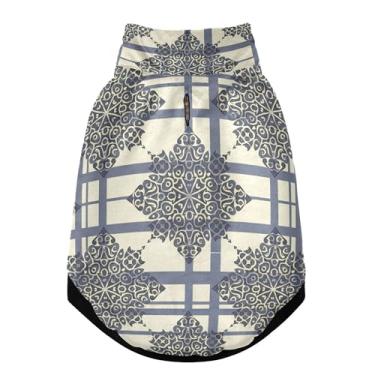 Imagem de SEHANY Casaco vintage Bohemia para cães pequenos, super quente, à prova de vento, jaqueta de inverno, macia, aconchegante para animais de estimação, moletom para clima frio na neve com furo na trela