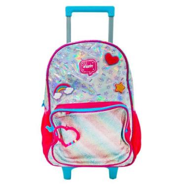 Imagem de Mochila De Rodinhas Escolar Infantil Happy Gliter Estampado - Clio
