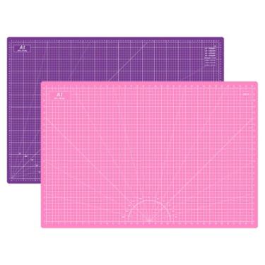Imagem de Headley Tools Tapete de corte de costura auto-reparável de 61 x 91 cm espesso, tapete de costura de corte rotativo A1 para artesanato, tábua de corte de mesa de 5 camadas dupla face para tecido