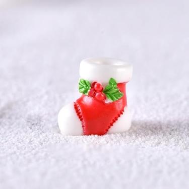 Imagem de 1 kit de miniaturas de Natal mini resina Papai Noel árvores de Natal boneco de neve micro acessórios de paisagem para globos de neve DIY vila de Natal