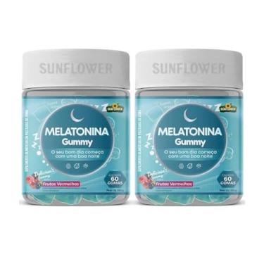 Imagem de Kit 2 Melatonina Sabor Frutas Vermelhas 60 Gomas - Sunflower