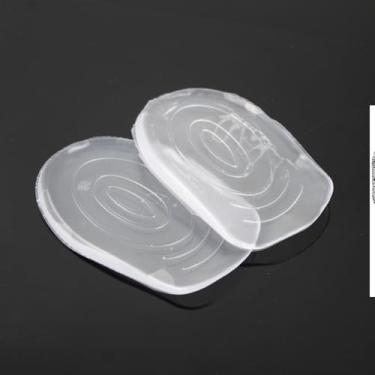Imagem de Palmilha de Calcanhar em Gel de Silicone, Ortopédica, Anti Impacto, Confortável, Par, 8.5x5.5x0.4cm