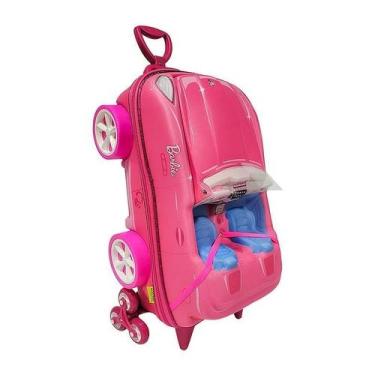 Imagem de Mala De Viagem Infantil Com Rodinha Barbie Conversível 3D - Max Toy