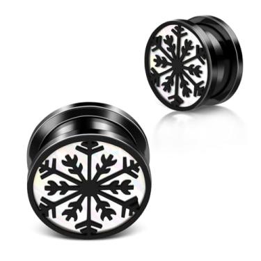 Imagem de LOMISS ALARGADOR AÇO CIRÚRGICO PVD FLOCO DE NEVE/MADRE PEROLA (PRETO, 10)