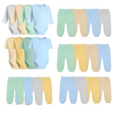 Imagem de Kit Enxoval Bebê Body Manga Longa e Curta Mijão 24 Peças - Koala Baby,