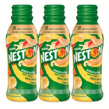 Imagem de Kit 3 Bebida Láctea Nestle Neston Maçã, Banana e Mamão 280ml - Nestlé