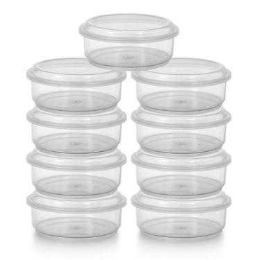 Imagem de Kit 9 Potes Plásticos Redondos 750ml com Tampa Hermética – Organizador de Alimentos, Marmita Fitness, Freezer e Micro-ondas – BPA Free Linha Gold