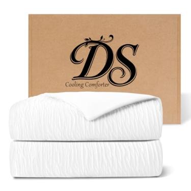 Imagem de D DS CURTAIN Cobertor de edredom refrescante Queen – Conjunto de cama quente e refrescante, tecido de toque frio que absorve o calor corporal, refrescante e quente, conjunto de cama para suores