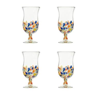 Imagem de 10 Strawberry Street San Lucas Mexican Glassware, Hurricane, conjunto de 4