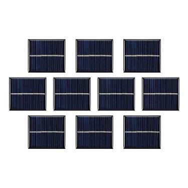 Imagem de AOSHIKE 10 peças 3 V 120 mA micro painéis solares células faça você mesmo placa de epóxi solar materiais de brinquedo elétrico células fotovoltaicas carregador 60 x 55 mm/2,36 x 2,16 polegadas