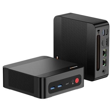 Imagem de BOSGAME Mini PC P3 Plus, mini computadores com AMD Ryzen 7 7840HS, 32GB DDR5 1TB PCle SSD, tela tripla 4K, LAN RJ45 dupla, Wi-Fi 6E/BT5.2, micro computadores de mesa para jogos e escritório