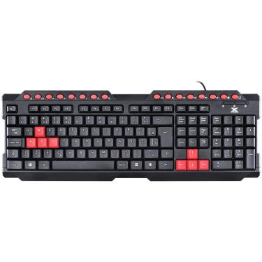Imagem de Teclado Gamer Vx Gaming Dragon V2 Abnt2 1.8m Preto Com Vermelho - Gt100