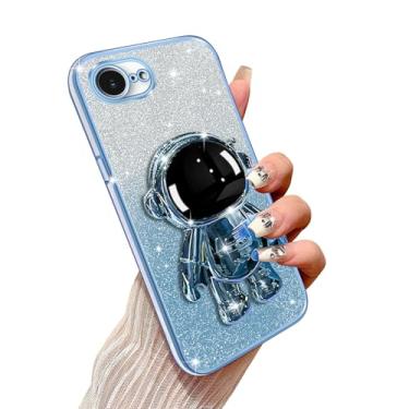 Imagem de Annyojo Capa de telefone para iPhone 16E, capa traseira transparente à prova de choque à prova de choque para iPhone 16E - Azul
