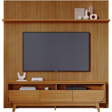 Imagem de Painel Para Tv 75 Polegadas Composição Bancada Lua Cumaru